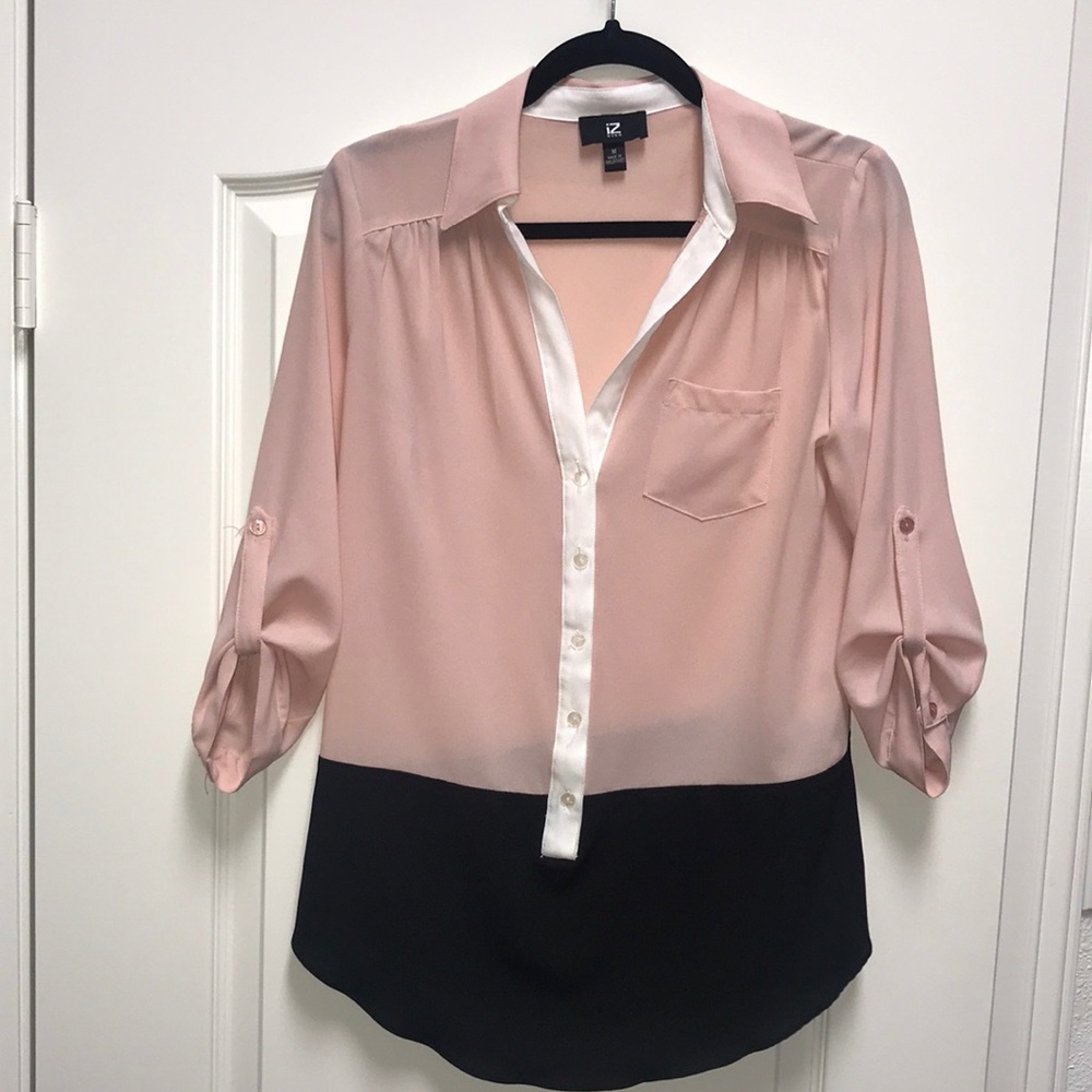 IZ Byer Color Block Blouse - Medium